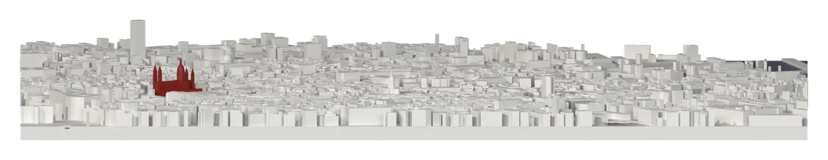 Il profilo della mappa di Palermo visto da sud